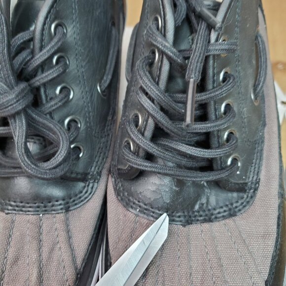 Polo Ralph Lauren Parkstone Low Size 11.5 D Black Leather Duck Boat Shoes READ - Picture 8 of 9